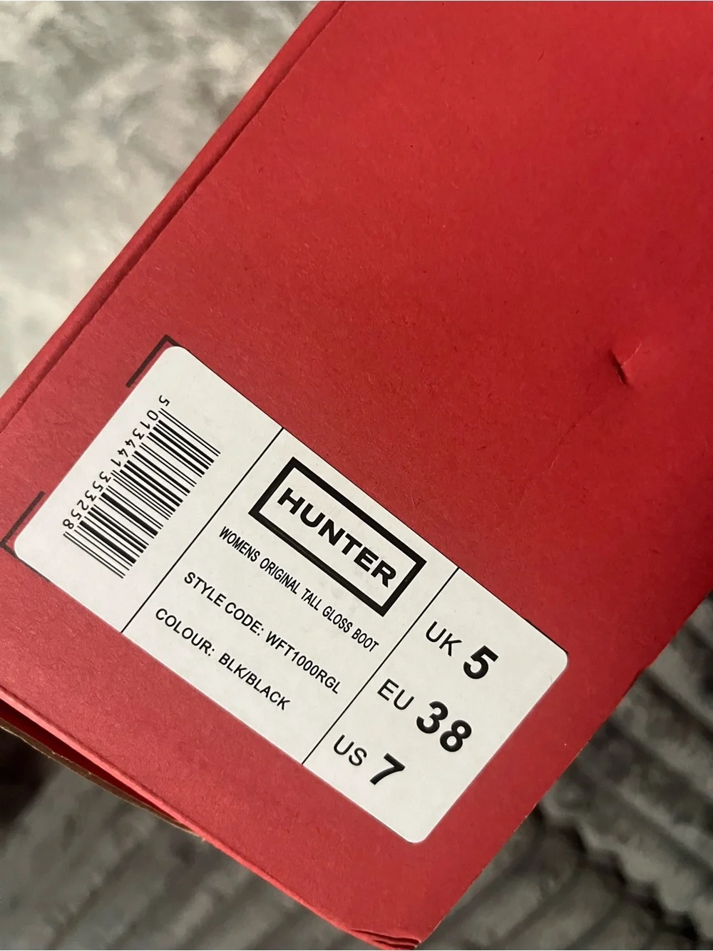 Hunter Women's Gloss Black Tall Rain Boots Sz 7 New in Box